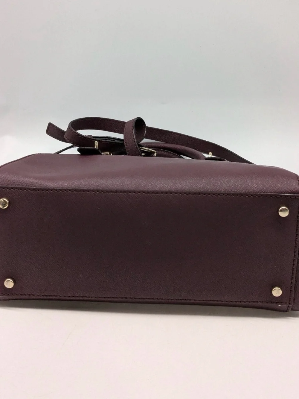 kate spade Plum-Red Dome Satchel with Gold Hardware
